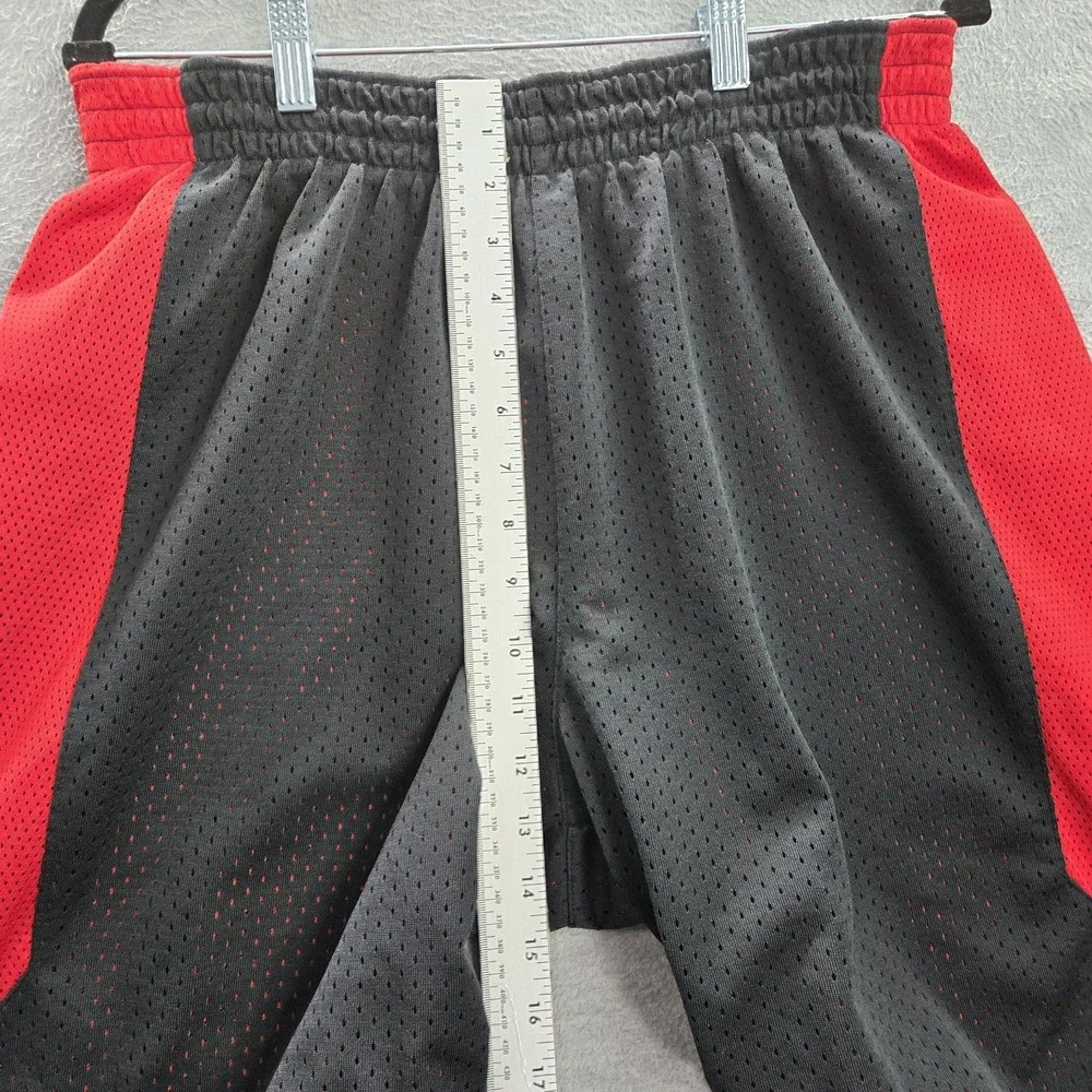 VINTAGE Nike Men Activewear Shorts 30 Red Black Swoosh Embroidery Reversible Y2K